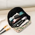 thumbnail image 2 of FORMRS Makeup Bag Travel Cosmetic Organizer for Women Fold Flat Zipper Pouch with Handle, Pink Palm Trees, 2 of 8