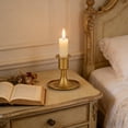 thumbnail image 4 of Gold Candle Stick Candle Container Table Centerpiece Wedding Reception Festive Christmas Mantel Decoration Or Home Decor, 4 of 6