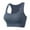 Blue, variant on BXJX Women's Sports Bra Clearance No-marking Wirefree Breathable Body Shaping Sport Bras Woman Army Green Size L