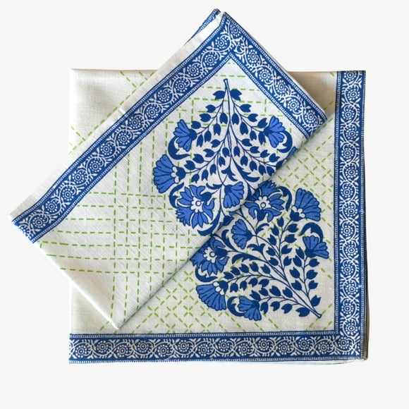 Juego de 12 servilletas de tela FINGERCRAFT, mezcla de algodón y lino, 51 x 51 cm