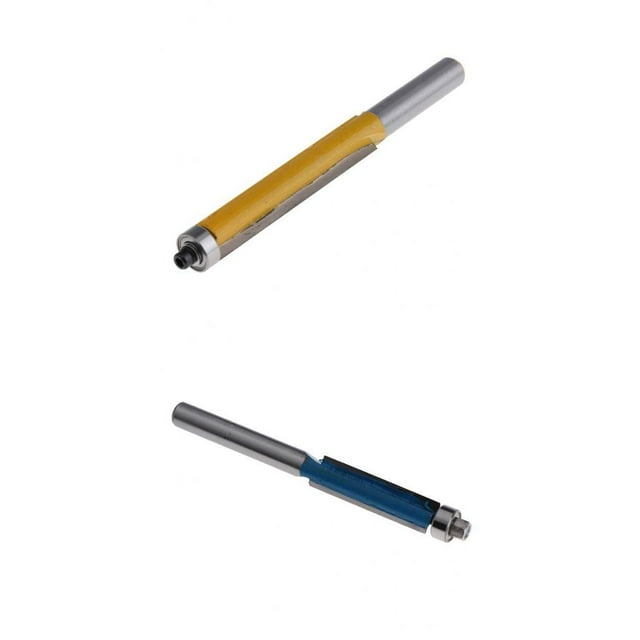 2Pcs Broca de Fresadora Profesional de Carpintería para Tableros de Densidad, Maciza, Tableros de Fibra, Tableros de Partícus Zulema Cinta de fresado de ajuste al ras