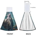 thumbnail image 4 of Cute Hippo Hand Towels Set of 2 Soft Absorbent Kitchen Hanging Towels Dish Cloths Bathroom Hand Towels with Loop & Hook for Kitchen Bathroom Wash cloth, 4 of 7