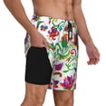thumbnail image 3 of Daiia Paisley Mens Swim Trunks Swim Shorts Quick Dry Swim Shorts with Mesh Lining Pockets-Small, 3 of 9