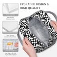 thumbnail image 3 of Disketp Ying Yang Checkered Bolsa Térmica para Almuerzo, Lonchera con Abertura Amplia y Gran Capacidad, Organizador Reutilizable para Mujeres, Hombres y Adultos, 3 of 6