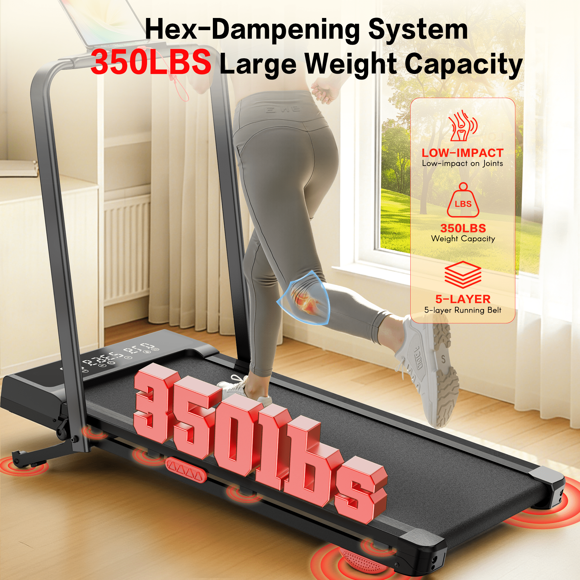 Evitormill Walking Pad With Auto Incline 15%, Under Desk Treadmill for Home/Office, Pink White