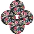 thumbnail image 2 of GZHJMY Palm Flower Round Placemats Set of 6,Non-Slip Heat Resistant Washable Table Mats for Kitchen Dining Table Decoration,15.4", 2 of 6