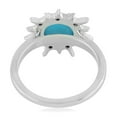thumbnail image 3 of KIRAN FINE JEWEL Round Turquoise Turquoise Spinel Sunburst Cocktail Band Ring 925 Silver Wedding Women Gemstone Statement Jewelry Gift For Her, 3 of 5