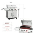 thumbnail image 3 of Royal Gourmet SG5002 5-Burner Gas Grill with Sear Burner and Side Burner, Stainless Steel Cabinet Style Gas Grill, 3 of 12