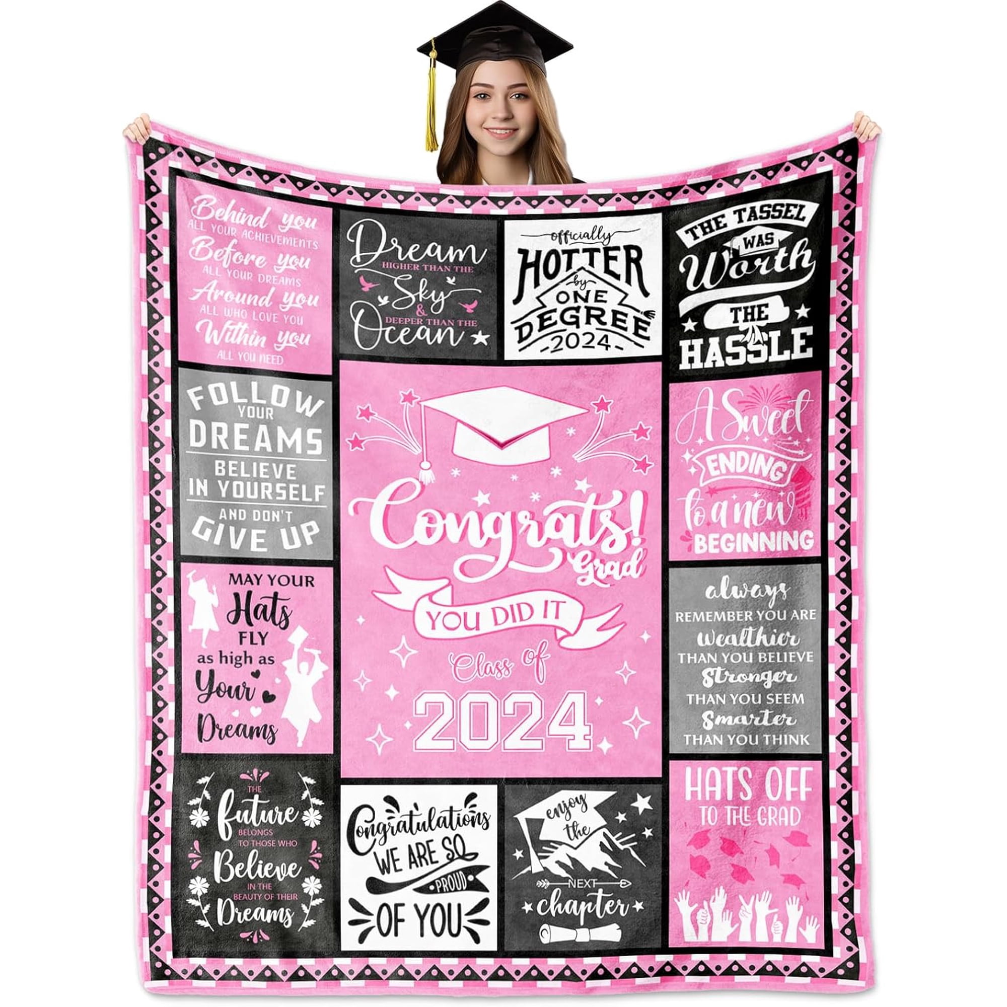 2024 Graduation Gifts Graduation Gifts for Her Graduation Gifts College Graduation Gifts for Her Blanket 50 X60 Gifts for Graduation High School PHD Bachelors Masters Degree Graduation Gifts