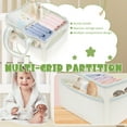 thumbnail image 5 of FKSZLL Diaper Storage Basket with Compartment Large Capacity Nappy Caddy Organizer with Handle Storage Wet Wipe Bathing Supplies Mom's Essentials, 5 of 10