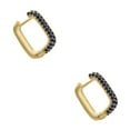 thumbnail image 3 of Dalazy Earring V Shape Ear Drop Alloy Rhinestone Decoration Gift Ear Jewelry, Gold, Rose Red Rhinestone Gold+Blue 2PCS, 3 of 6