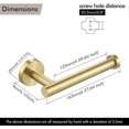 thumbnail image 2 of Wall Mounted Toilet Paper Holder Bathroom Toilet Paper Holder SUS304 Stainless Steel Brushed Gold, 2 of 5