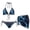 Blue Lightning, variant on Chririnla 3 Piece American Flag Print Halter Bikini Set for Women Patriotic Strappy Triangle Swimsuit Set with Sarong Cover-Up Dress Rainbow Style Beachwear for 4th of July