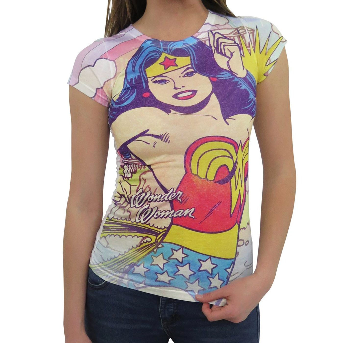 Wonder Woman Wonder Woman Hometown Girl Sublimated Women's TShirt