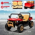 thumbnail image 5 of 24V 2 Seater Ride On Dump Truck with Electric Dump Bed, 4WD Battery Powered UTV, Ride On Car Toy for Kids with Remote Control, Shovel, Music, Bluetooths, Headlights for Boys Girls, 5 of 6