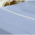 thumbnail image 7 of DNG Creations 4 Piece Pom Pom Sheet Set 100% Egyptian Cotton, White Pom-Pom Fringe Solid Pattern 12 Inch Deep Pocket ( Solid Light Blue - Twin XL ), 7 of 7