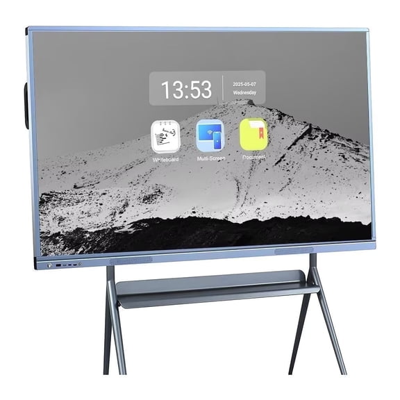 JYXCN Smart Board 55" 4K Interactive Whiteboard IR Touch Dual OS Screen Digital Electronic Calendar All-In-One Smartboard for Classroom Learning Smart TVs(Board Only)