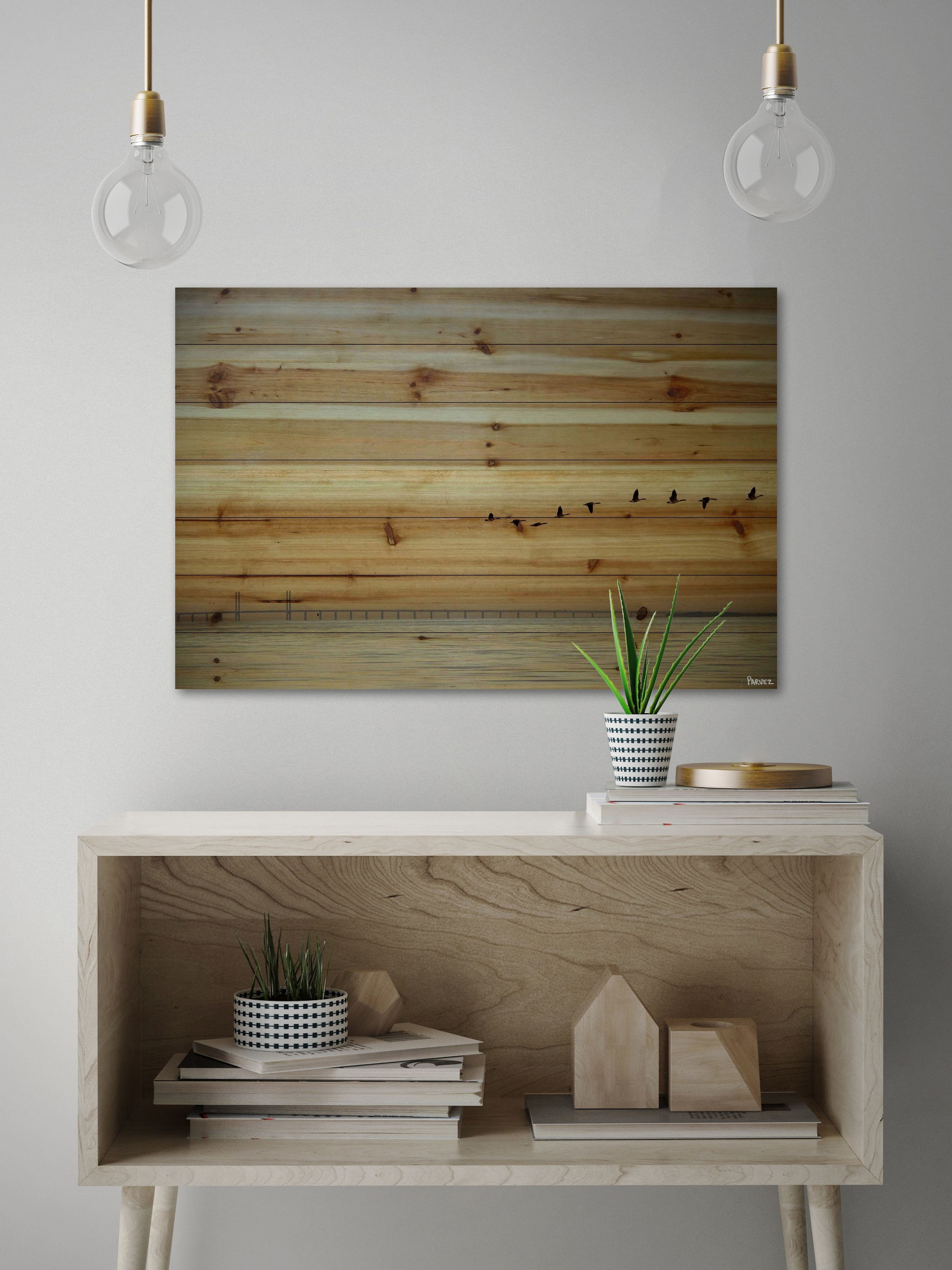Parvez Taj In Formation Pinewood Wall Art, 8" x 12"
