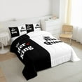 thumbnail image 3 of Castle Fairy Teens Adults Romantic Lover Couple Bedding Comforter Set 2pcs,Valentine's Day Twin Comforter Sets Microfiber,Black White Breathable Bedding Set,Breathable Home Decor,Reversible, 3 of 8