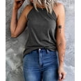 thumbnail image 3 of Langwyqu Summer Sleeveless Tank Tops Women Solid Color Slim Fit Casual Tops, 3 of 5