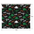 thumbnail image 5 of Black Rawr Dinosaur Skeleton Pattern Shower Curtain 84"x72" ,Bathroom Decorative Shower Curtains Set with 12 Hooks,Modern Waterproof Washable Shower Curtain, 5 of 6