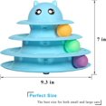 thumbnail image 2 of Rodillo de juguete para gatos, tocadiscos de 3 niveles, bolas de juguete para gatos con seis bolas de colores, gatito interactivo, divertido ejercicio físico mental, rompecabezas, juguetes para g, 2 of 4