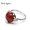 Red Agate, variant on Crystal Flower Finger Ring Quartz Stone Chakra Round Bead Gift Reiki Healing 1PC-Amethyst