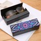 thumbnail image 1 of Caja de anteojos con pintura de diamante DIY, caja de soporte para anteojos con flores de Mandala FLhrweasw Nuevo, 1 of 9
