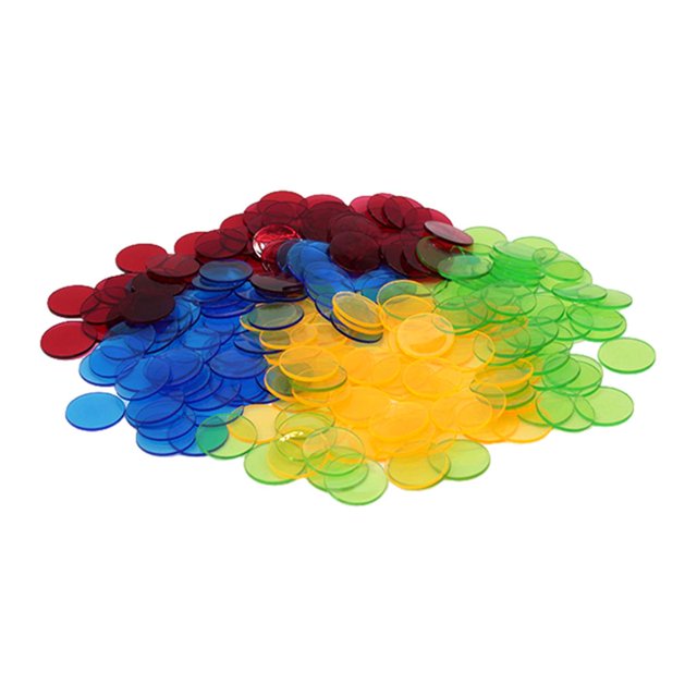 Esquirla Jetons de Bingo Transparents Assortis Colorés Cartes à Jouer Jetons de Jeu Enfant Math Seulement 200 Jetons