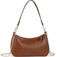 thumbnail image 1 of Bolso de mano WantGor Clutch Tote, bolso de hombro, piel vegana, marrón, 1 of 7