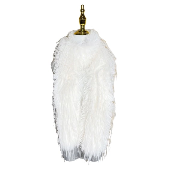 MINGPAI Women Men Winter Thick Knitted Warm Scarf Solid Color Furry Plush Long Scarves Shawl Wrap Cold Weather Fuzzy Neckerchief