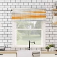 thumbnail image 4 of Orange Gray White Kitchen Valances for Windows 42x12 Inch Kitchen Curtains Valances Rod Pocket Farmhouse Abstract Ombre Texture Bathroom Window Valances for Window Treatment Decor, 4 of 6