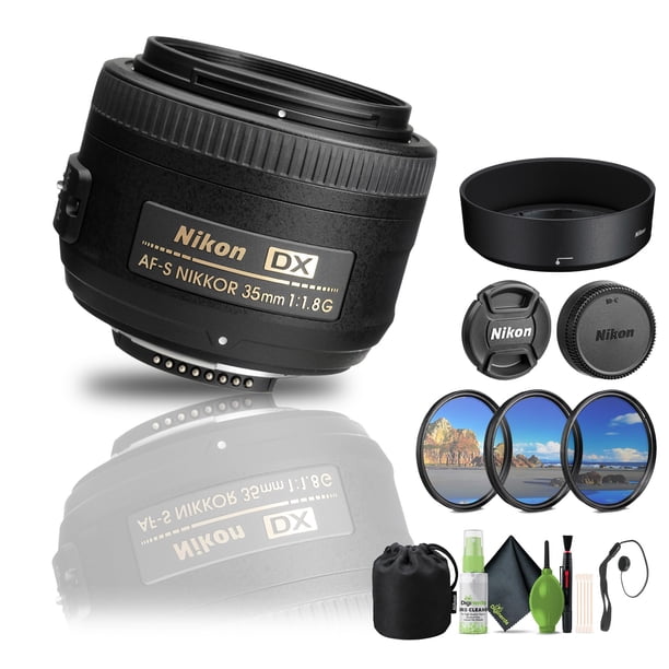 Lente Nikon AF-S DX NIKKOR 35 mm f/1.8G con kit de filtros