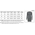 thumbnail image 6 of KOMOO Women Knitted Hollow Dress Bodycon Sweater Dress Long Sleeve Round Neck Crochet Short Dress, 6 of 9