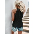 thumbnail image 4 of Women'S Tank Tops Hollow Out Lace Boho Blouse Eyelet Embroidery Sleeveless Tops Shirts Black S, 4 of 8