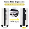 thumbnail image 3 of 2-Piece Lightweight Luggage Travel Sets, Hardshell Suitcase with TSA Lock and Universal Wheels, 24"+28", White, 3 of 5