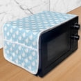 thumbnail image 1 of Whale Microwave Oven Cover, Young Marine Animals Squirting Water with Little White Hearts Shower Design, Water Resistant Organizer with Pockets for Kitchen, 36" x 12", Pale Blue White, by Ambesonne, 1 of 4