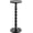 black, variant on Finew Solid Wood Drink Table, Rubber Wood Small Round Side Table for Small Spaces, Martini Tables, Pedestal End Tables for Living Room, Bedroom, Corners, and Office (Brown, 9.4 inch)