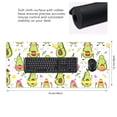 thumbnail image 3 of Disketp Avocado Playing Music Gaming Mouse Mat Long Extended Mouse Pad Desk Mat Non-Slip Rubber Mice Pads Stitched Edges(315.5 x 16 x 0.12 Inches), 3 of 8