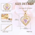 thumbnail image 2 of Heart Urn Necklace Cremation Heart Urn Necklace Ashes Love Heart Birthstone Necklace Jewellery Gifts Keepsake Pendant Memorial Locket Ashes Jewellery, 2 of 7
