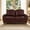 Burgundy, variant on 59" Classic Loveseat Sofa with Rolled Arms and Brass Nail Trim, Faux Leather Upholstered Couch with Solid Wood Legs for Living Room Study, Burgundy