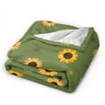 thumbnail image 3 of XMXY Fleece Throw Blanket for Couch, Sunflower Seamless Pattern Lightweight Plush Fuzzy Cozy Soft Bed Blankets and Throws for Sofa, 40"x30" inches, 3 of 8