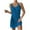 Blue, variant on Besolor Women's Summer Crochet Cover up V Neck Bathing Suit Coverup Knit Hollow out Sleeveless Beach Mini Dress