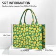 thumbnail image 3 of Large Capacity Tote Bag,Yellow Lemon Fruit Dots Green Pattern Handbag Fashion Luxury Tote Bag,15.7"x13"x 5.1" Inches,Laptop Compatible, 3 of 6