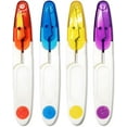 thumbnail image 1 of Lunfar 4PCS Compact 4 Inch U Shaped Portable Scissors with Protective Safety Cover for Yarn, Cross-Stitch, Thread, Sewing - Ideal for Craft, DIY, Stitch Trimming Snips, 1 of 5