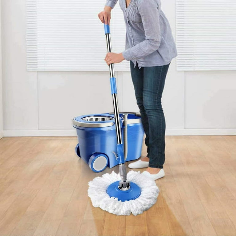  crgrtght Spin Mop and Bucket with Wringer Set, Support Self  Separation Sewage and Clean Water, Telescopic Stainless-Steel Mop Cleaning  Bucket Mop for Floors Kitchen,Floor Cleaner Mop : Health & Household