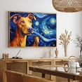 thumbnail image 5 of Pharaoh Hound Dog Canvas Van Gogh Starry Night Wall Art Gifts Canvas Wall Art Frame Music Artist Customized Canvas Framed Photo Art Work For The Bedroom(Gifts For Dog Lover ), 5 of 6