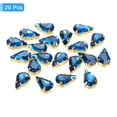 thumbnail image 3 of Unique Bargains 20Pack Teardrop Sew on Rhinestone - 8x5mm Glass Teardrop Crystal Rhinestones in Gold Prong Setting (Blue), 3 of 7