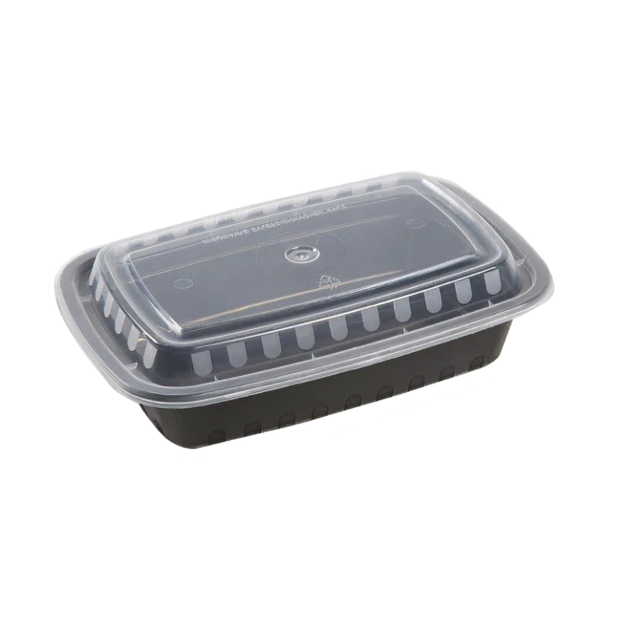 150-Count 24 oz. Black Microwave Plastic Rectangular Take Out Containers