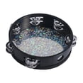 thumbnail image 4 of MERIGLARE Tambourin Percussion Tambour à Main Instruments de Musique pour Activité KTV Danse 10 Pouces à Paillettes, 4 of 9